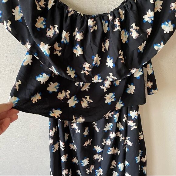 NWT Cooper and Ella Black Off The Shoulder Popcorn Dress - Size: Small - Picture 3 of 12